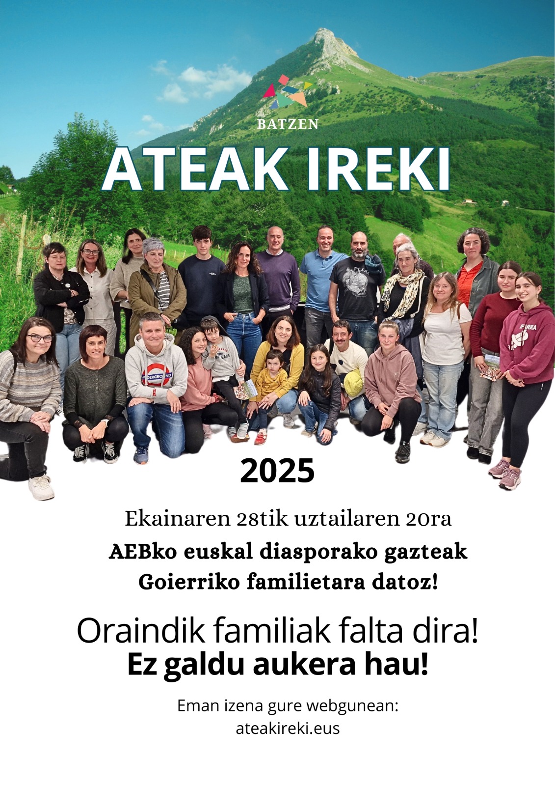 Ateak Ireki harrera familia bila